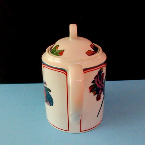 GEORGES BRIARD Oriental Peacock coffee or tea pot with lid - signed - vintage - Picture 5 of 11